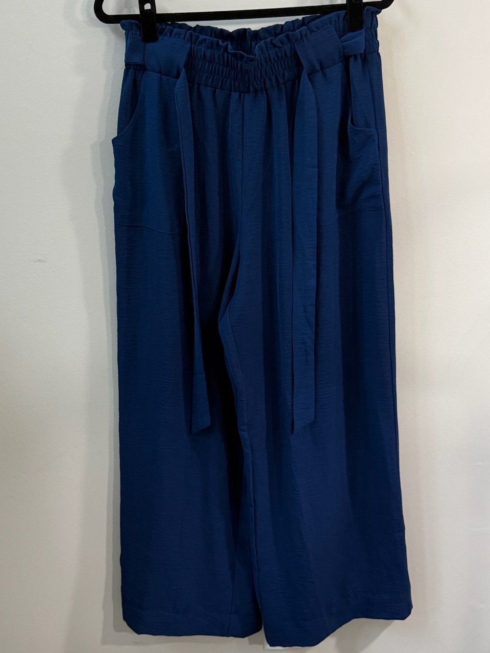 Iwollence Navy Blue Flowy Pull On Trouser Size XL